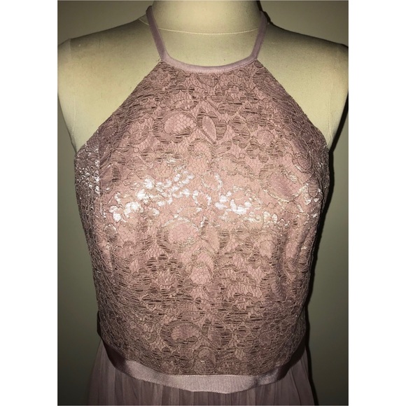David's Bridal Dresses Davids Bridal Rose Gold Metallic Dress